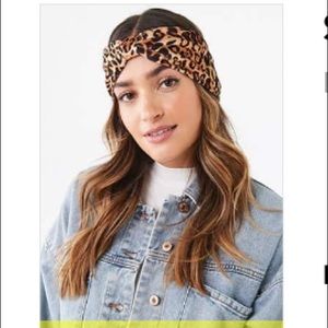 velvet cheetah print head band